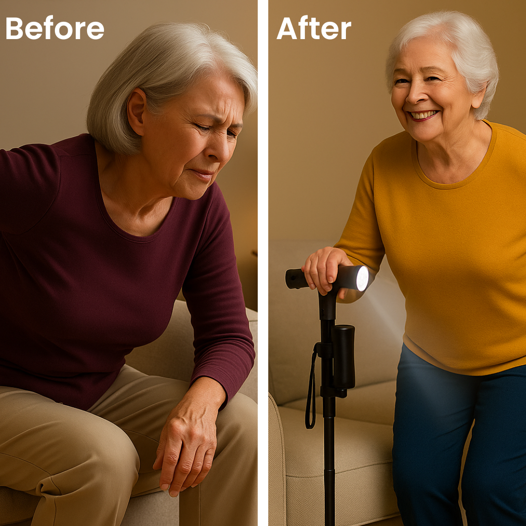 BalanceGuard Elite -  Walking stick, Folding Canes for Seniors & Adults