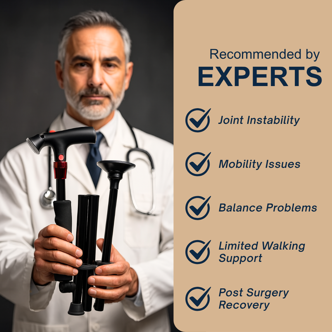 BalanceGuard Elite -  Walking stick, Folding Canes for Seniors & Adults