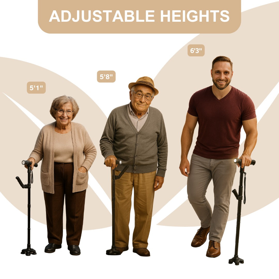 BalanceGuard Elite -  Walking stick, Folding Canes for Seniors & Adults