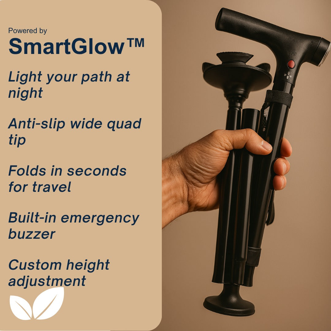 BalanceGuard Elite -  Walking stick, Folding Canes for Seniors & Adults