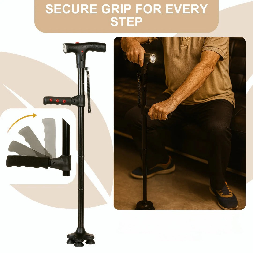 BalanceGuard Elite -  Walking stick, Folding Canes for Seniors & Adults