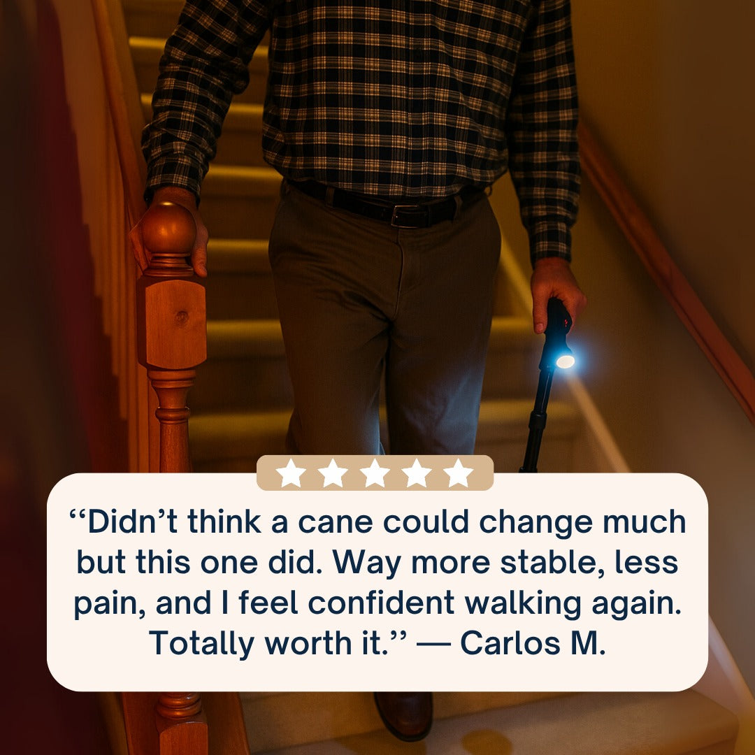 BalanceGuard Elite -  Walking stick, Folding Canes for Seniors & Adults